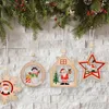 Jul Trä DIY Hängande dekoration Xmas Tree Snowflake Santa Claus Mönster Ornament Festival Party Decor Pendant Tillbehör BH4973 TYJ