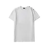 Spring Summer Tee Mens T -shirt Round Neck Women Street Casual Button Decoratie Ademend drukwerk Men Emodern888