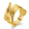 Just Feel Hot Big Surface Width Woman Cuff Bangles&bracelets Cool Gold Color Exagerated Eu Style for Ol Women Jewelry Bracelet Q0719
