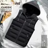 Märke Vest Men Vinter Ärmlös Jacka Människor Down Vest Mäns Varma Tjocka Hooded Coats Man Arbete Waistcoat 211102