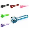 Latest Colorful Glitter Sparkle Filled Pyrex Thick Glass Smoking Tube Handpipe Portable Handmade Dry Herb Tobacco Oil Rigs Filter Bong Hand Pipes DHL Free