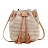 HBP Non Fashion Straw Corean Version 2021 Tassel Bucket Bag Bag Bag Messenger Messenger Single Counter Mess