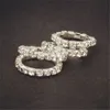 Super Fashion single row crystal ring rhinestone elastic wedding rings