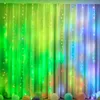 USB Power LED Remote Curtain Fairy Lights String 16 Färger RGB Garland År 2022 Bröllopsfest jul Heminredning 211104