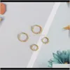 Hie sieraden drop levering 2021 EST 925 Sterling Sier Earrings Ear Cuff Clip op Round Circle Gold Hoop Women Earring Accessoires XGKRV