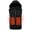 Men Electric Heated Heating Hooded Vest Cloth Jacket USB Thermal Warm Warmer Pad Clothing Clothes Outdoor T-Shirts