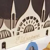 손으로 그린 ​​금속 이슬람 eid 라마단 무바라크 장식 저녁 식사 플레이트 디저트 과일 테이블 장식 금속 중공 공예 아랍 트레이 210610
