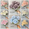 Artificial Flower Peony Bouquet French Style Vintage 5 Branches Silk Flowers for Wedding Home Decor T9I001744