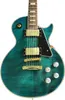 Högkvalitativ LP Electric Guitar LP Body Mahogany Fingerboard Rosewood Hardware Gold Plated Color Green6513176