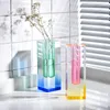 Vases Rainbow Pillar Bud Vase Tabletop Luxury Decorative Acrylic Crystal Nordic Room Wedding Party Home Office Decoration