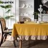 GIANTEX Deco Mantel Paño de algodón Ruffle Rectangular paños Comedor Cubierta Obrus Tafelkleed mantel mesa nappe 210626