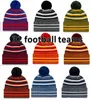 Nya Jul Sideline Beanies Kepsar Amerikansk fotboll 32 Team Sport Vinter Sida Linje Sticka Kepsar Beanie Stickade hattar Partihandel