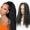 M&H Natural Black Color Box Crochet Braid Hair Lace Front Wigs Pre Plucked Braided Synthetic Braids For Women
