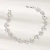 Jóias Conjuntos de jóias Bling Bling Bling Bling Bling Silver Diamond embutido Brinco de colar de três peças N55671967815