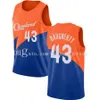 basket Brad personalizzato uomo donna gioventù # 43 Daugherty ClevelandCavalier maglie da basket 2021 maglia rossa blu lasciare numero nome