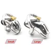2021 New Electric Shock Stainless Steel Male Chastity Device with Lock Electro Cock Cage Penis Rings Adult Sex Toys For Men S0824