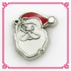 ING 50 adet / grup Noel Noel Baba Charms Yaşayan Cam Bellek Yüzer Lockets