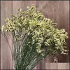 Dekorativa Blommor Kransar Festivet Party Supplies Hem Garden 35 ~ 42cm / 60g Kristal Gras Natuurlijke Verse Gedroogd Geconserverd Vergeet