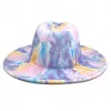 Fedoras Chapéus Para Mulheres Homens Grande Brim Tintura Tintura Inverno Com Pérola Cap Panamá Fascinador Multicolor Blue Branco Felted Hats