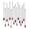 21 Colors Waterproof Lip Liner Pencil Lipliner Contour Matte Lipstick Pen Long Lasting Retro Red Color No Logo