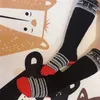 Baby Kids Socks Fashion Printing Girls Cotton Monogrammed Stockings Children High Quality Socks Fashion All-match Warm Christmas Socks Gifts