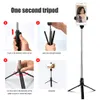 XT10 Selfie Stick Bluetooth Mini trépied Selfie Stick extensible portable autoportrait avec obturateur à distance Bluetooth pour iPhone An6826149