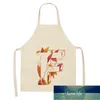 1 Pcs Creative Letters Pattern Kitchen Aprons for Woman Home Linen Sleeveless Apron Dinner Party Cooking Bibs Cleaning Tools Factory price expert design Quality
