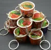 2021 Free Ship 4CM Keychain Keyring Delicious Black Oriental Bowl Food With Chopsticks ON Noodles Charm Phone Strap Mobile Bag Pendant Gift