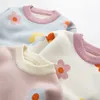 2021 nouveau automne hiver pull tricoté Plus velours enfants vêtements fille vêtements enfant vêtements enfants vêtements d'extérieur Y1024