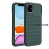 Push-Pull Slider Camera Lens Telefonfodral Soft TPU Protection Anti-Slip Cover Woven Mönster för iPhone 12 11 Pro XS Max XR x 7 8 6 6s plus