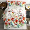 Svetanya Floral Duvet Cover + Fronha Microfiber Cama de Microfiber Single Full Rainha King Double Tamanho 210706