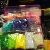 Nagelkonstdekorationer 15 Gridsbox Jelly harts Rhinestones Flatback AB Crystal Strass 3D Charms Gems Manicure Bulk TC0429859735