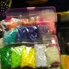 Nail Art Decorations 15 Gridsbox Jelly Résine Risin Flatback AB Crystal Strass 3D Charmes Gems Manucure Bulk TC0429859735