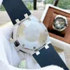 Top herenhorloge 316L stalen kast 45 mm multifunctioneel quartz horloge Geïmporteerde rubberen band Kalender timer Ladies299V