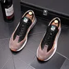 Jesienna wiosna projektant mody Białe buty wulkanizowane w stylu europejskim Flat Confort-upe Men Sneakers Black Dress Party Wedding Mejczyczy B143