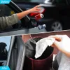 Universal 7 Inch Portable MINI PU Leather Garbage Bin Collapsible Trash Bag For Car Waterproof Trashcan Rubbish Car Storage box