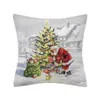 10 Style Linne Jul Snögubbe Pillow Case European And American Christmas Day Decoration Pillow Cover Sofa Kudde om sängkläder levererar t2i53062