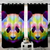 Gordijn gordijnen 3D-venster gordijnen cortinas de dormitorio schattige panda print kamer home decor ridebeau fenetre Cotinas salon