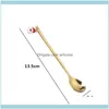 Christmas Festive Party Supplies & Gardenchristmas Decorations Year Decor Gold Sier Spoon For Home Deco Decoration Xmas Gifts Natal Drop Del