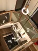 Lustre contemporain en bois LED avec anneaux en acrylique, éclairage d'escalier, 3/5/6/7/10 têtes, luminaire d'intérieur