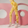 Yoga Outfit Tie-Färgbyxor För Kvinnor 2021 Sommarövning Kläder Elastisk Midja Running Ankel Längd Andas Sportkläder