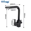 Frap Filter Kitchen Faucet Drinking Water Single Hole Black and cold Pure Water Sinks Deck Mounted Mixer Tap Y40103/-1/-2 210724