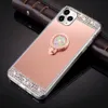 10 stks Hot Bling Mirror Cases voor iPhone 11 Pro MAX XR XS MAX 8 7 6 6S Plus SE 2 Diamond Crystal Kickstandhouder met Stand Capa