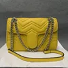 High Quality Fashion women Shoulder bag Pu leather gold silver and sliver chain bag Crossbody Messenger bag Female handbag wallet 6 colors