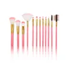 10pcs Pinsel mit Rundkuppen -Make -up -Pinsel -Set Professionelle Fundament -Lidschatten -Pulverwerkzeuge