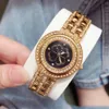 Il marchio di moda guarda l'orologio da polso in metallo in acciaio stile cristallo VA04 da donna