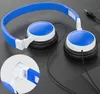 25sets Högkvalitativa hörlurar Stereo Headset Wired Headsets Business Music Gaming Headphone Student Studie Huvudplattor 3,5m Jack Kabelpromotion Gåva H08