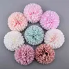 20 stks 10 cm grote kunstmatige pompom zijde bloemen hoofd hortensia home bruiloft decoratie diy scrapbooking nep bloem kransen 210706