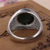 Cluster Rings Bocai 925 Sterling Silver Ring for Men High End Luxury Bright Diamond Inlaid Black Agate Middle East Men039s Thai5878961