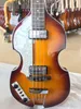 Original Hardware Hofner Sunburst 4 Strings Violin Bass Electric Guitar Flame Maple Top Back 2 511B Staple Pickups White Tuner4988054